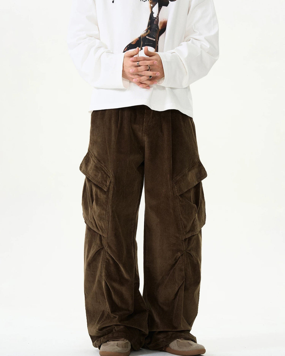 Retro simple work trousers