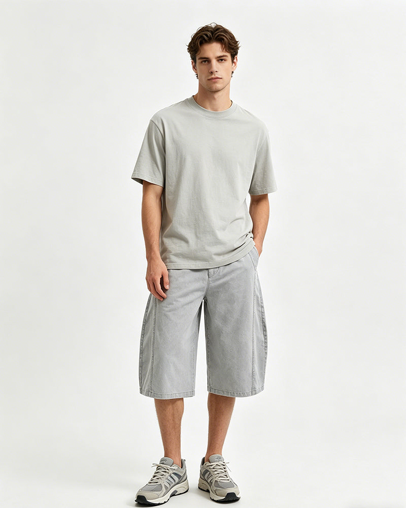 Distressed cropped trousers