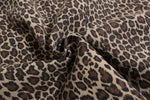 American retro leopard print short-sleeved shirt