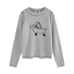 Short knitted sweater (women's style)