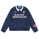 Retro sports contrast striped jacket