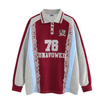 復古刺綉翻領長袖