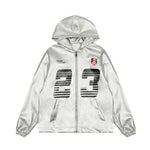 광택 디자인 후드티