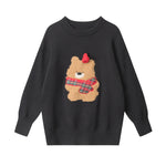 復古卡通小熊毛衣