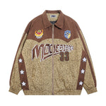 Retro contrast patchwork jacket