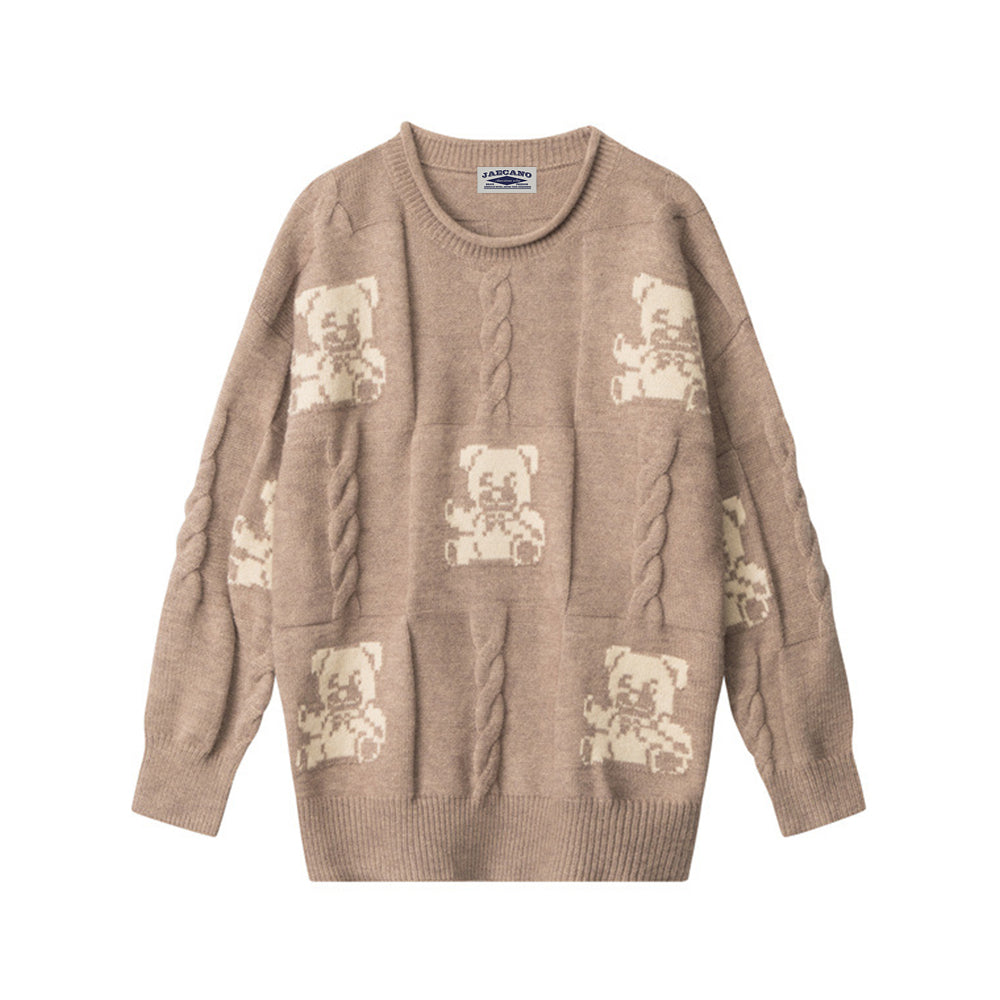 Retro Bear Versatile Sweater