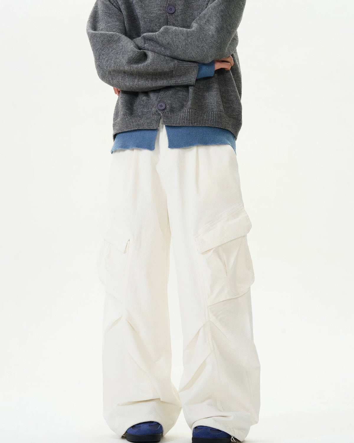 Retro simple work trousers