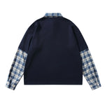 Long-sleeved polo shirt with detachable tie