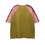 레트로 컬러 블록 반소매