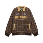 Embroidered contrasting color couple jacket