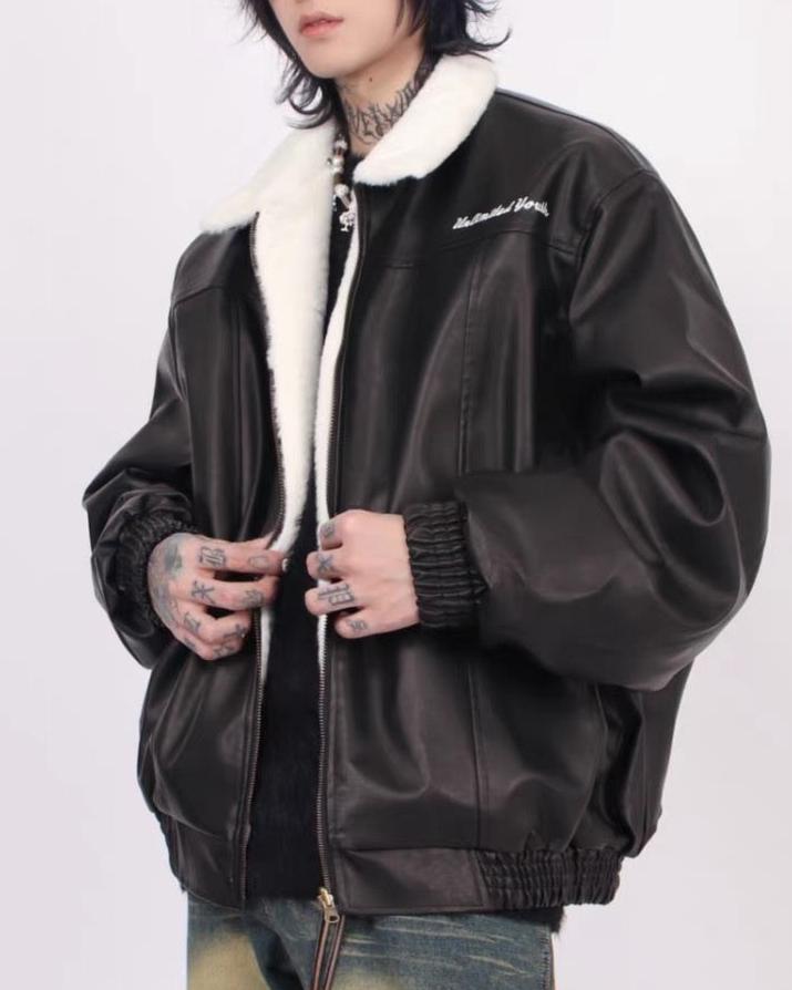 Retro plush sherpa jacket