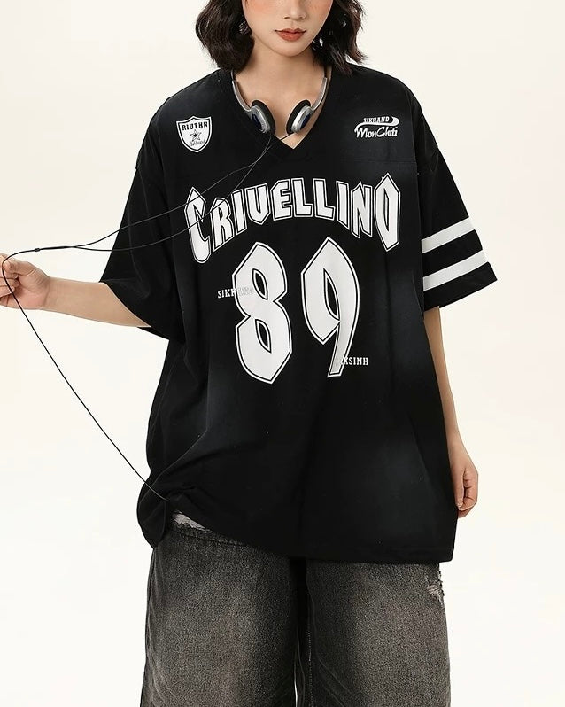 Retro crew neck short sleeves