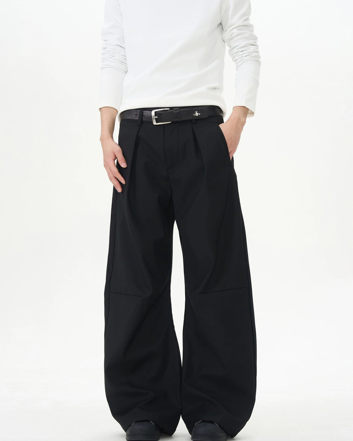 Retro loose straight casual pants