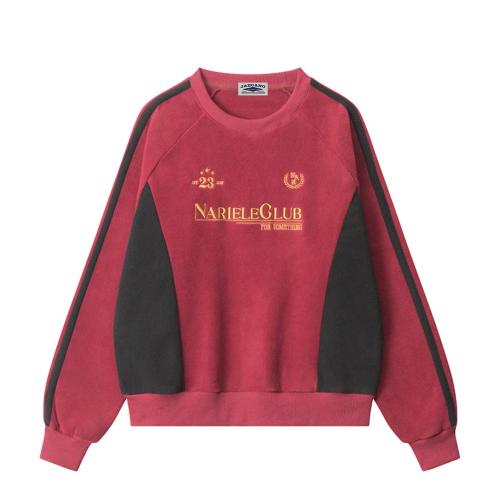 Retro versatile round neck sweatshirt