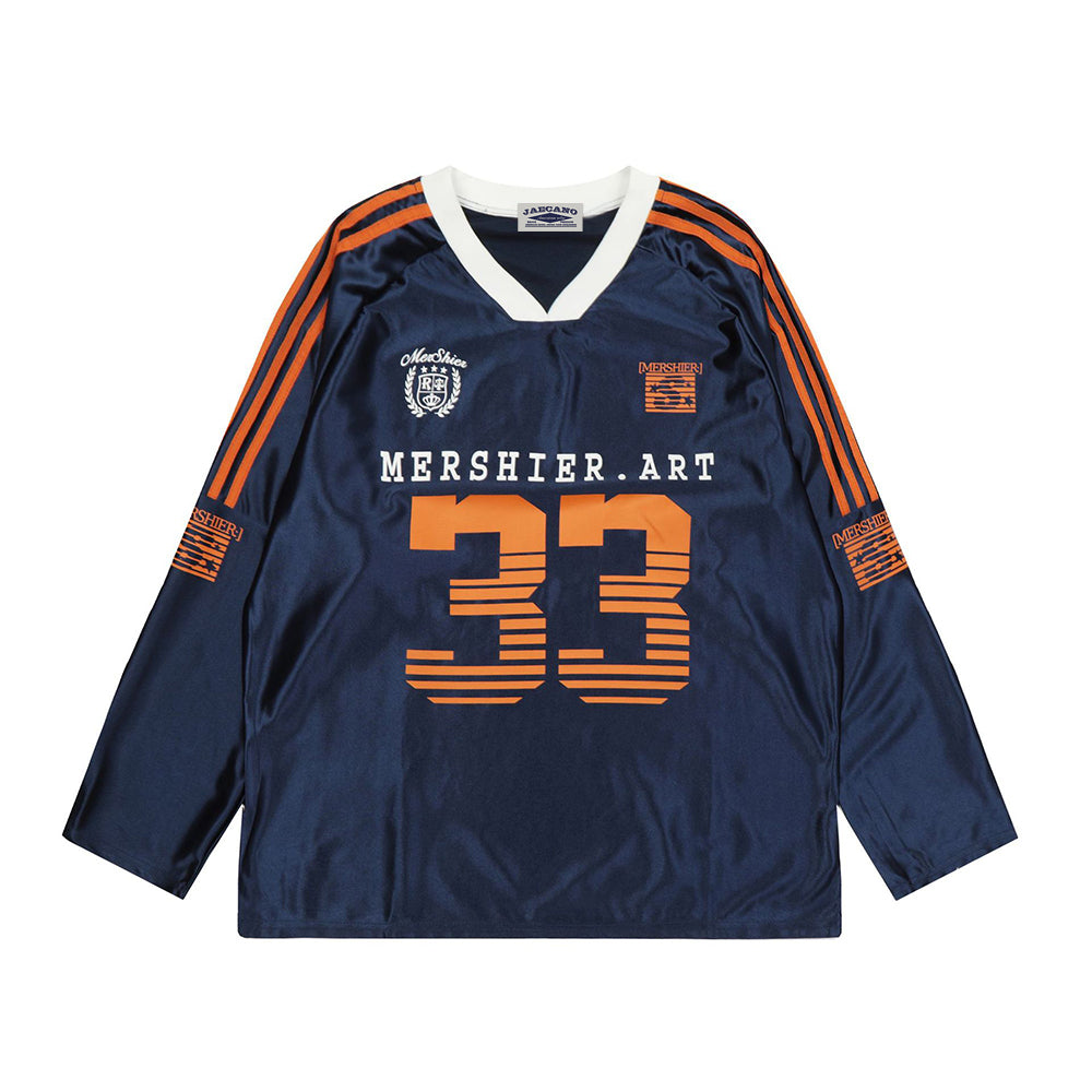 Retro letter sports jersey