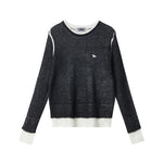 Retro contrasting sweater (women's style)