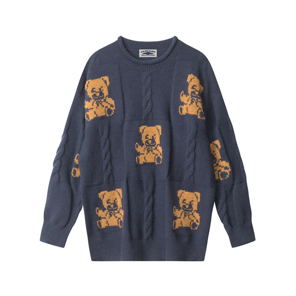 Retro Bear Versatile Sweater