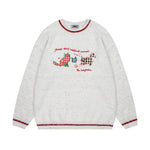 復古貓咪貼布毛衣