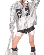 광택 디자인 후드티