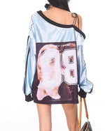 復古辣妹斜肩長袖（女款）