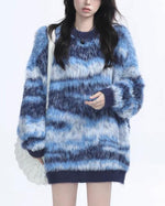 復古簡約圓領毛衣