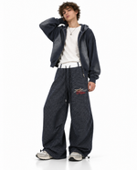 Retro contrast casual pants
