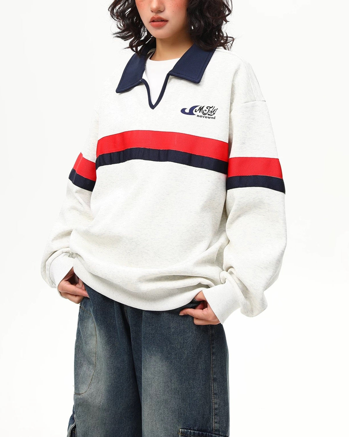 Retro pullover sweatshirt