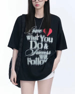 라운드넥 하트 반팔