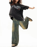 빈티지 워싱 반소매