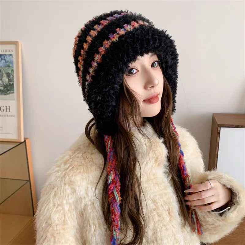 Colorful ear protection warm hat