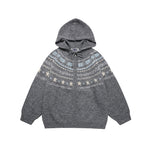 星星提花連帽開衫