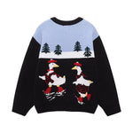 재미있는 만화 자카드 스웨터