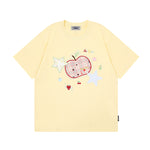 格紋蘋果貼布短袖