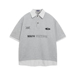 가짜 투피스 프린트 반팔