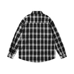 Retro simple plaid long-sleeved shirt
