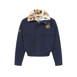 機車刺綉棉服外套