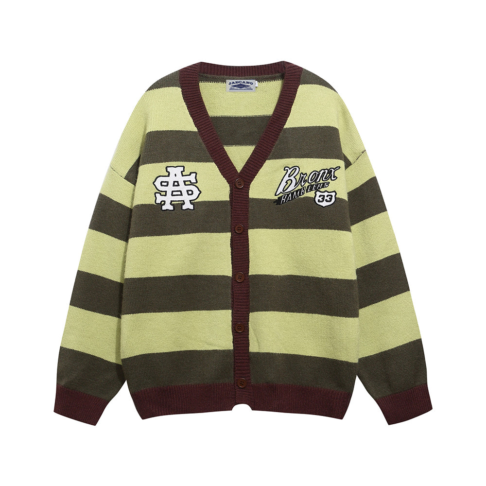 復古條紋針織衫