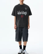 레트로 프린트 캐주얼 반팔