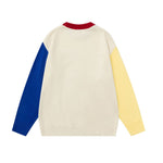 Contrast color pullover sweater