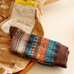 復古針織中筒襪