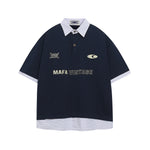 가짜 투피스 프린트 반팔