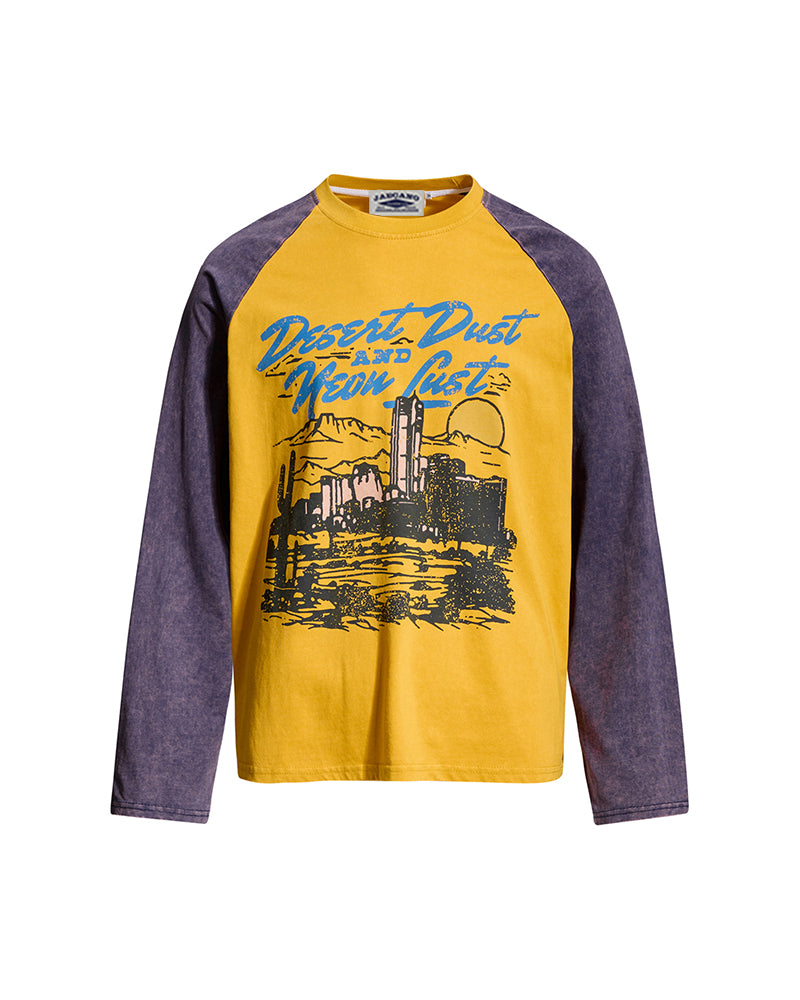 Color-blocked casual versatile long-sleeved shirt