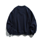 Solid color faux two-piece sweatshirt