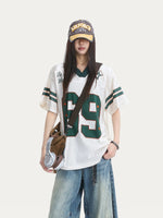 Sports style loose short sleeves