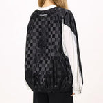 復古拼接寬鬆長袖