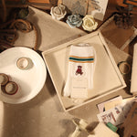 彩色條紋中筒襪