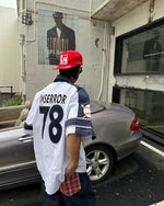 American retro vertical striped baseball shirt