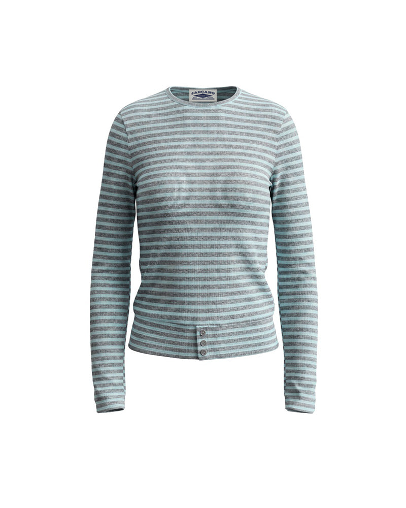 Striped crew neck versatile long sleeve