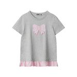 Bowknot patchwork short sleeves (women's)