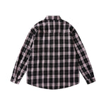 Retro simple plaid long-sleeved shirt